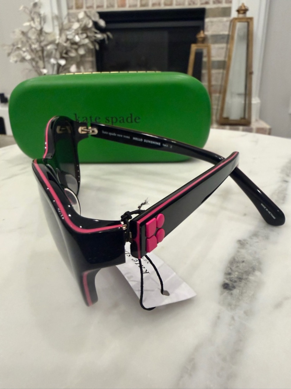 kate spade Black & Pink Accent Sunglasses